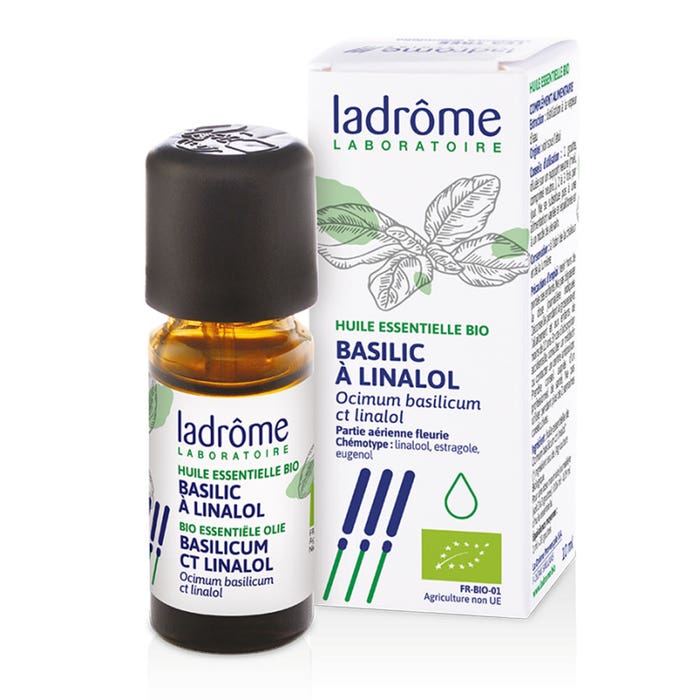Olio essenziale di basilico linalolo Bio 10ml Ladrôme
