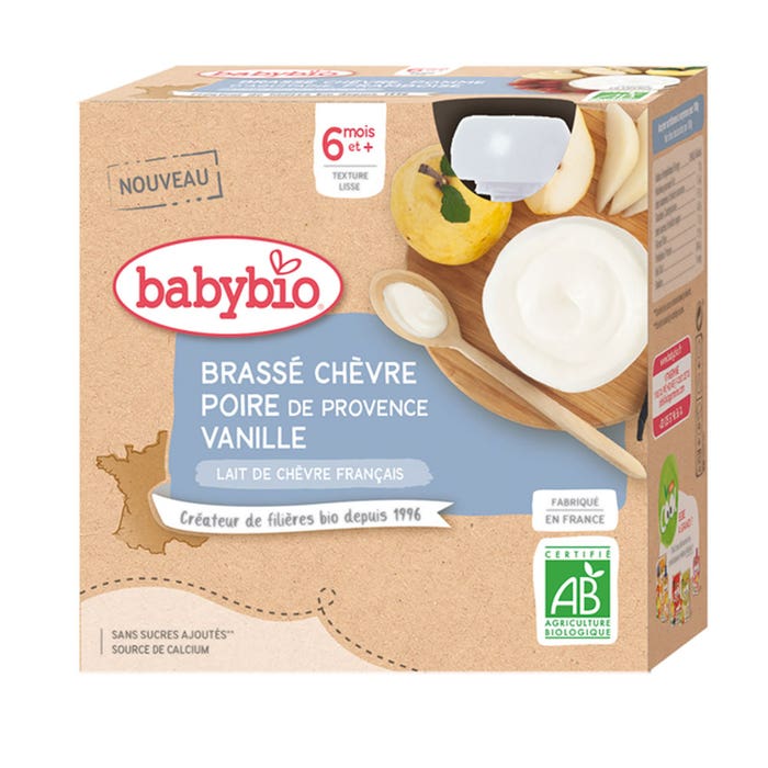 Babybio Latte di capra Brassé Da 6 mesi 4x85g