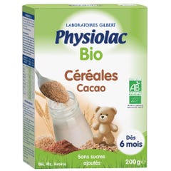 Physiolac Cereali Cacao Bio Des 6 Mois Bio 200g