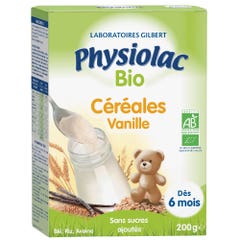 Physiolac Cereali Riso Blu Vaniglia Avena 6 mesi Biologici 200g