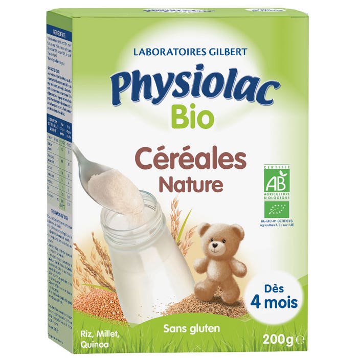 Physiolac Cereali Riso Miglio Quinoa Organic Physiolac Da 4 mesi 200g