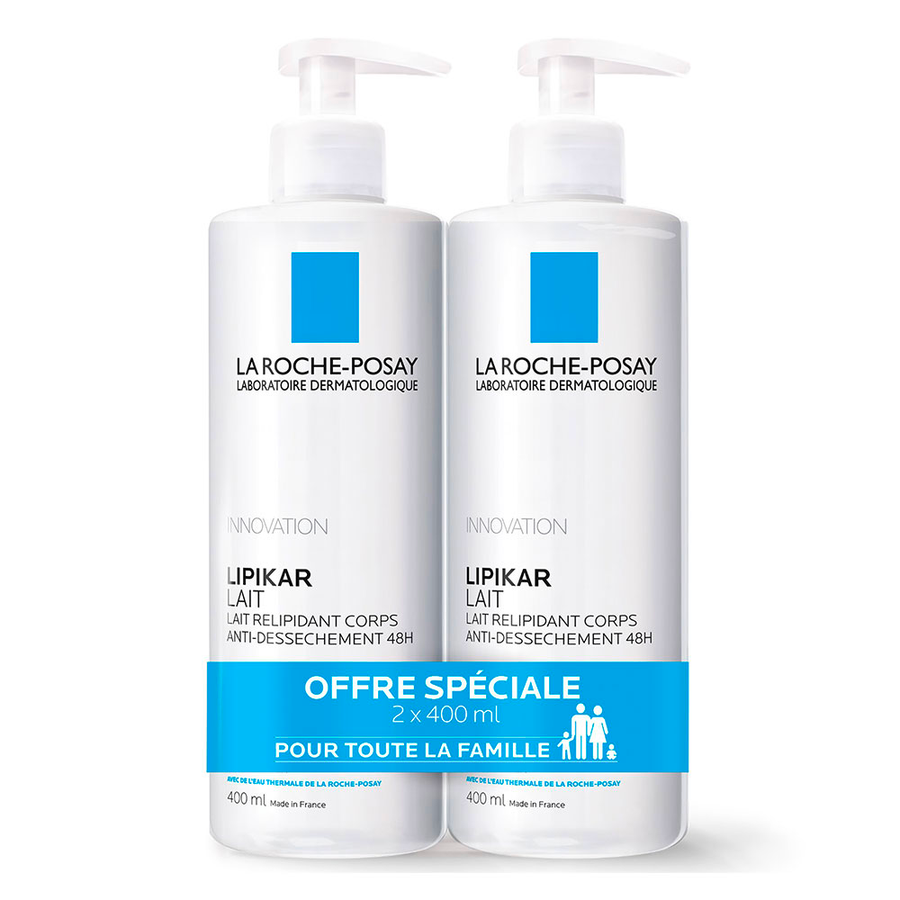 La Roche-Posay Lipikar Latte Relipidante Corpo Anti-secchezza 2x400ml