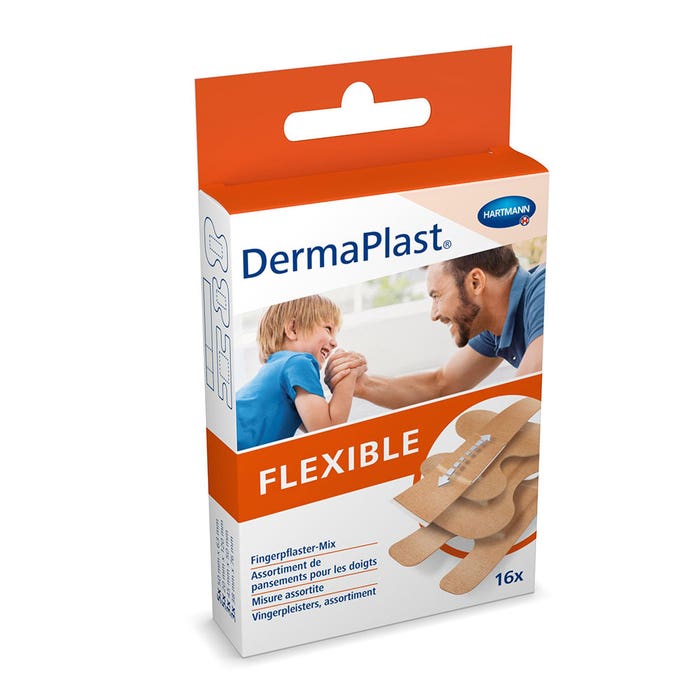 Medicazioni classiche flessibili x16 Dermaplast Dita speciali Hartmann
