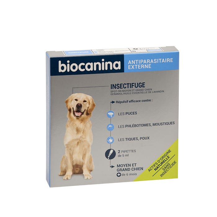 Biocanina Antiparassitario Esterno REPELLENTE PER INSETTI PER CANE DI Taglia Grande 2 Pipette Antiparasitaire Externe Biocanina Biocanina Antiparassitario Esterno REPELLENTE PER INSETTI PER CANE DI Taglia Grande 2 Pipette Antiparasitaire Externe Biocanina