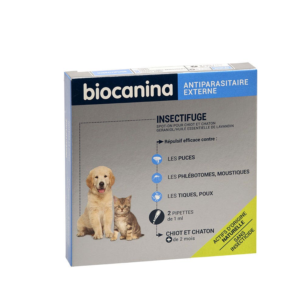 Biocanina Antiparassitario esterno REPELLENTE PER INSETTI CUCCIOLO GATTINO 2 pipette
