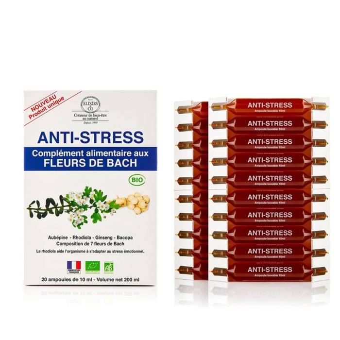 Elixirs & Co Stress Rimedi floreali di Bach biologici 20 fiale