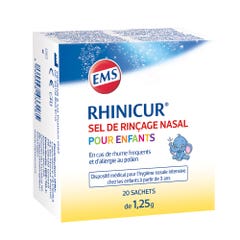 Rhinicur Sale per sciacqui nasali per bambini 20 bustine da 1,25 g