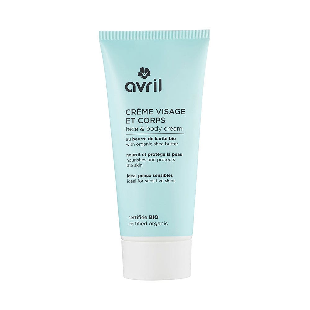 Avril Crema di burro di karité bio Pelle sensibile del viso e del corpo 200 ml