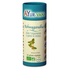 Ayur-Vana Ashwagandha biologica Lo stress 60 capsule