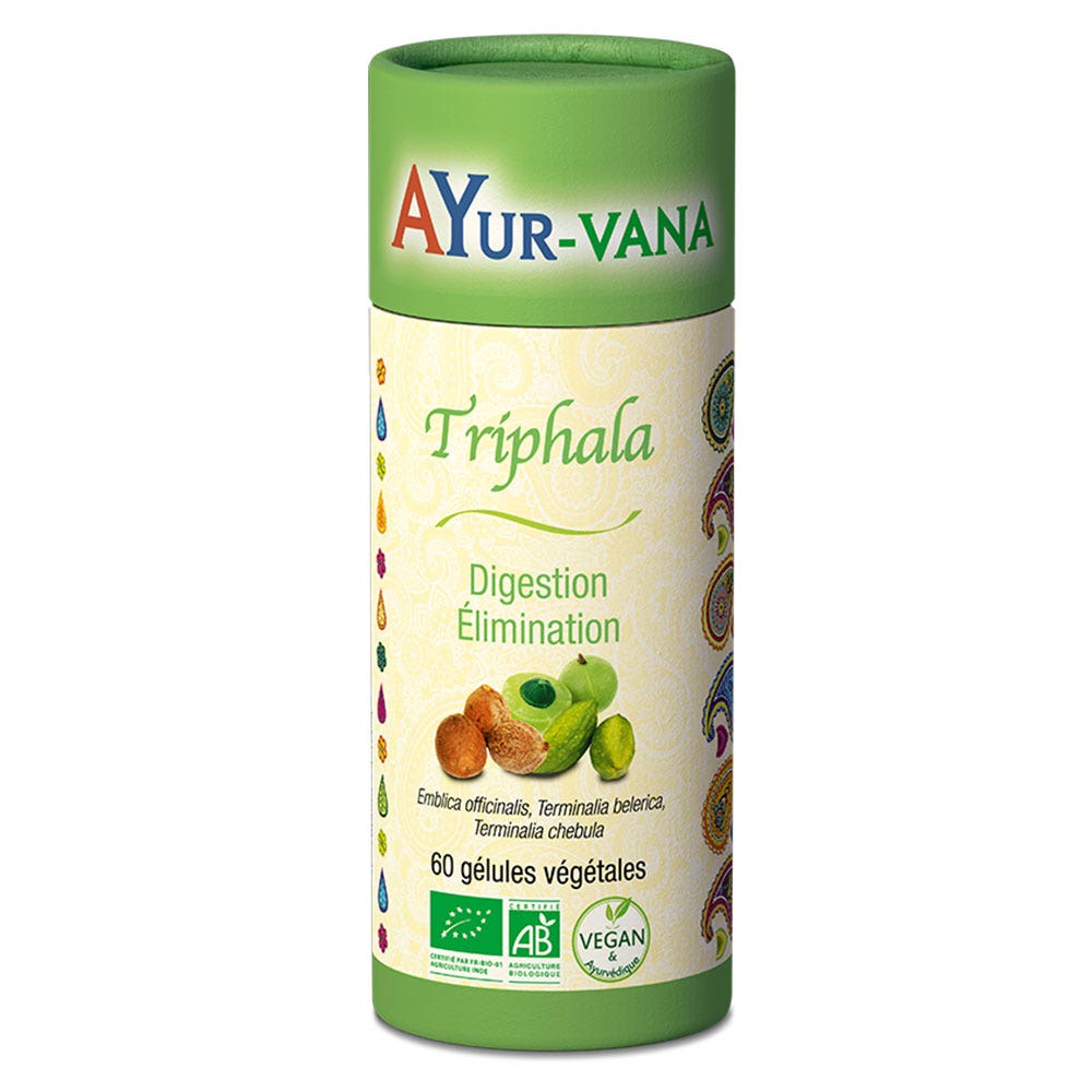 Ayur-Vana Triphala Organica Digestione ed eliminazione 60 capsule