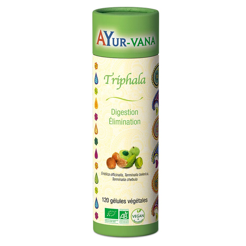 Ayur-Vana Triphala Organica Digestione ed eliminazione 120 capsule