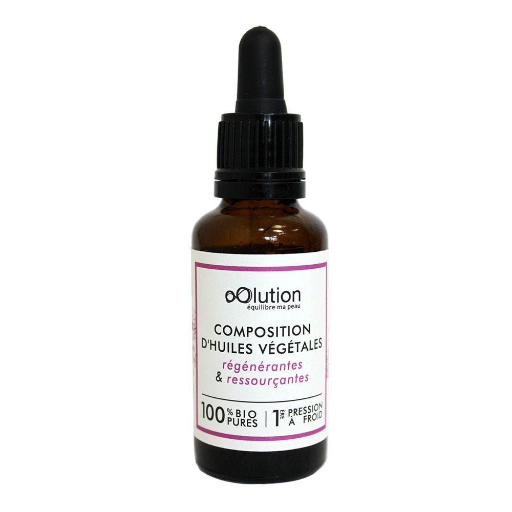 oOlution Composizione di oli organici rigeneranti e rivitalizzanti Pour tous i tipi di pelle 30ml