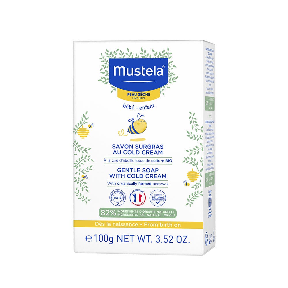 Mustela Sapone supergrasso in crema fredda nutriente e protettivo per la pelle secca del bambino 100 g