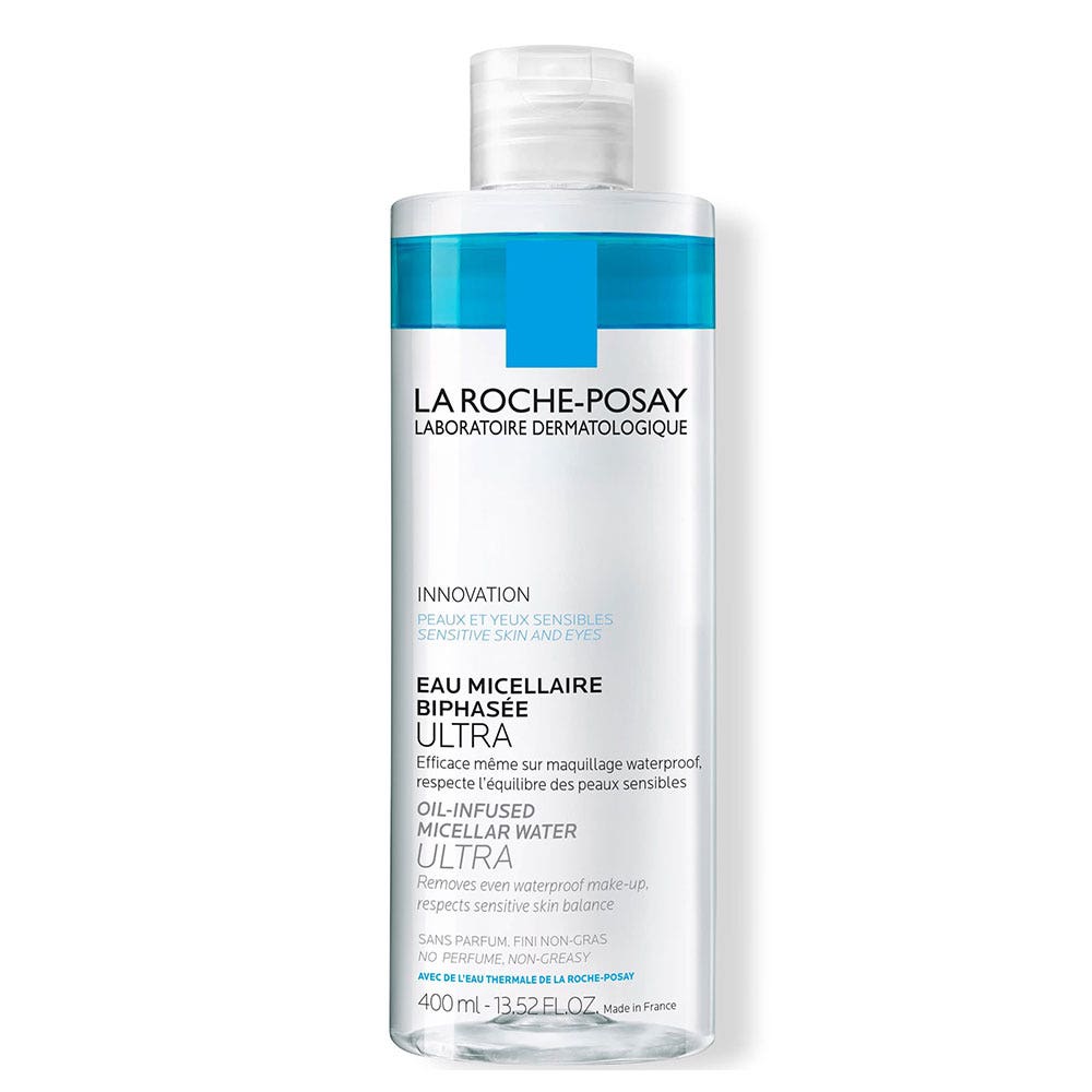 La Roche-Posay Detergente fisiologico Acqua Micellare Bifasica Ultra Struccante Viso e Occhi Waterproof 400ml