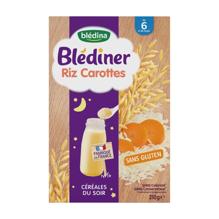 Blédina Blediner Cereali Riso Carote Da 6 mesi 210g