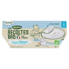 Blédina Yogurt naturale Les Récoltes Bio Da 6 mesi 4x100g