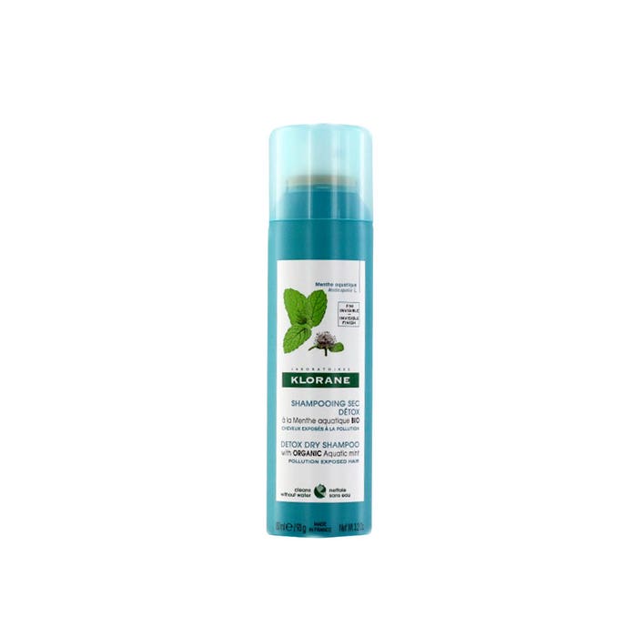 Shampoo secco Detox 150 ml Menthe Aquatique Capelli esposti all'inquinamento Klorane