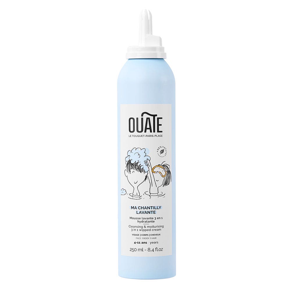 Ouate 4-11 anni La mia panna montata detergente Schiuma detergente idratante 3 in 1, misto Ouate 250ml