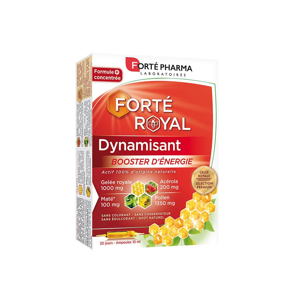 Forté Pharma Booster di polline di Pappa Reale con Acerola ed Effetto Mat 20 fiale