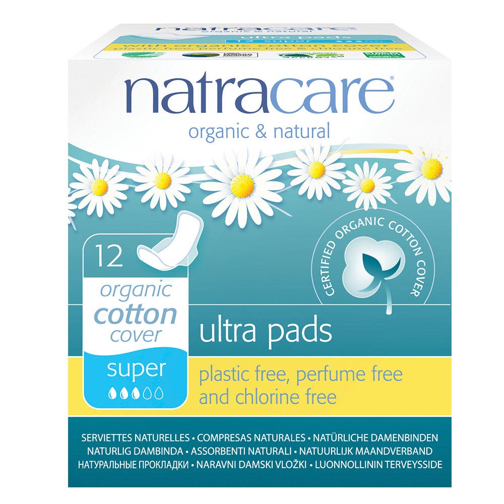 Natracare Asciugamani naturali Ultra Super confezione da 12 pezzi