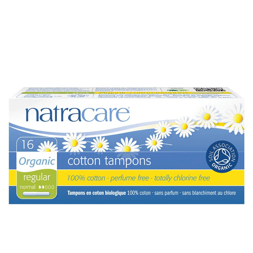 Natracare Tamponi biologici con applicatore regolare Confezione da 16 pezzi