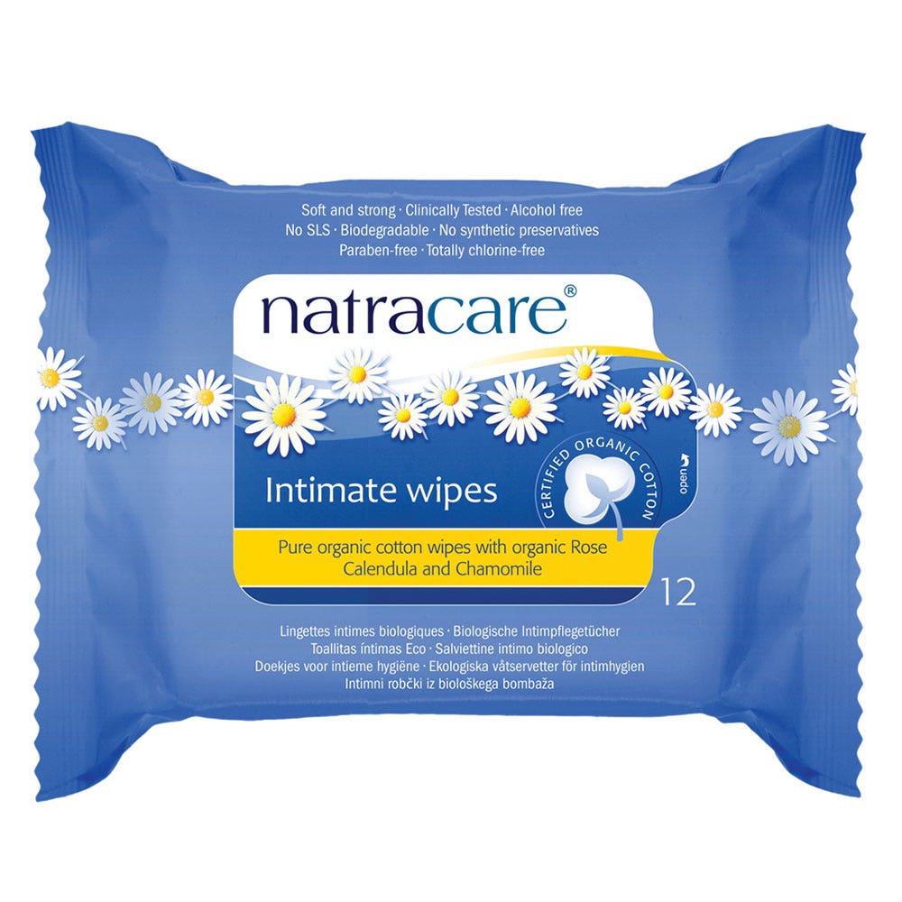 Natracare Salviette intime biologiche 12 salviette per confezione