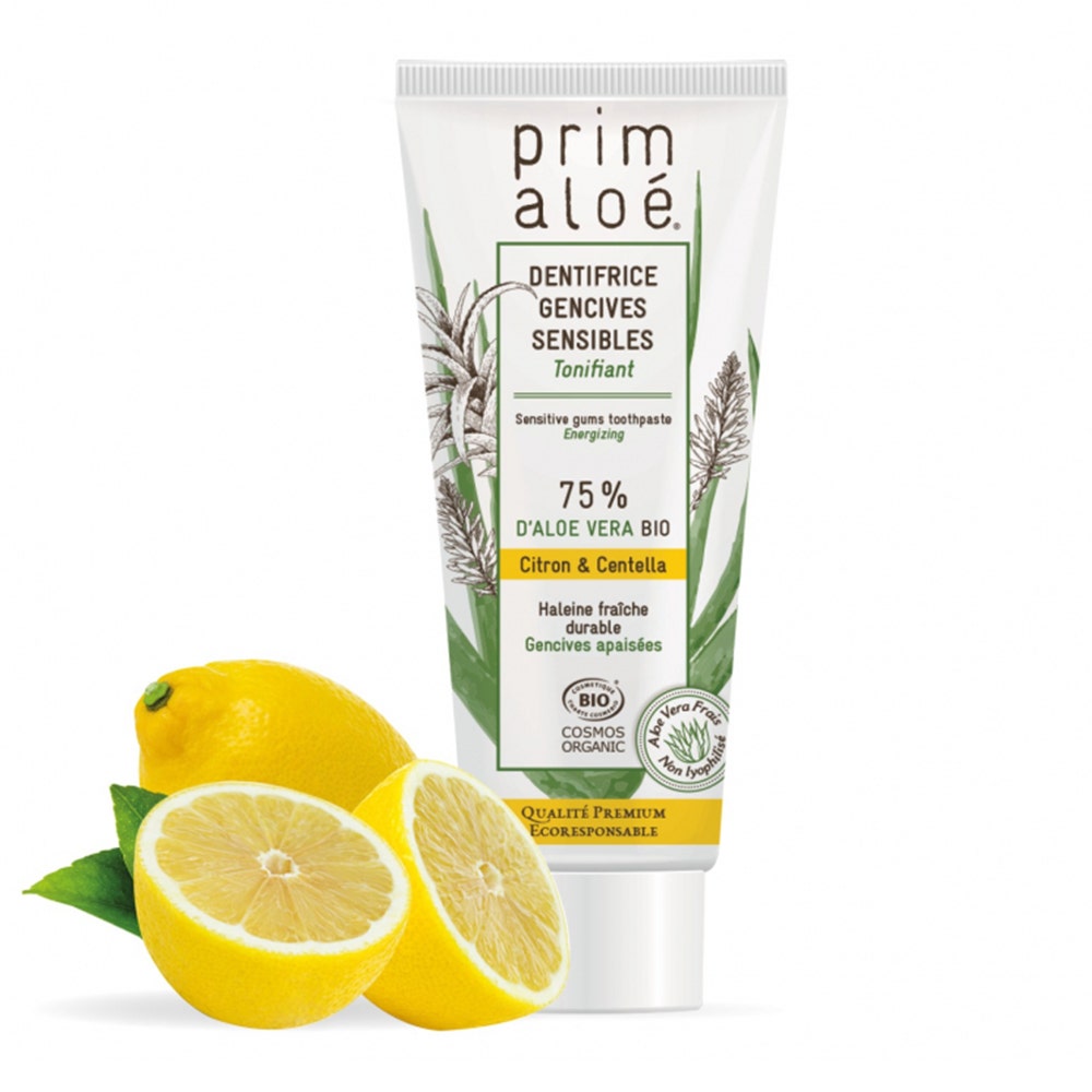 Prim Aloe Dentifricio al limone per gengive sensibili 75% aloe vera 75ml