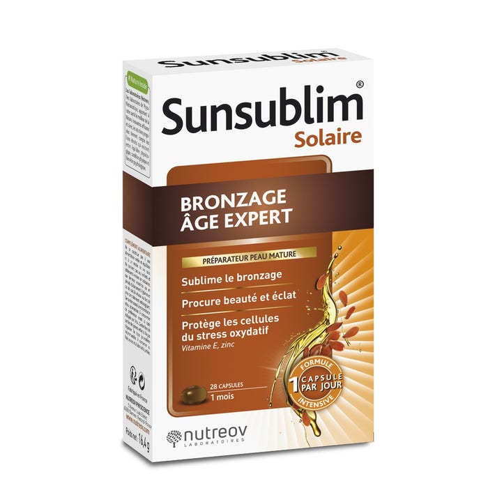 Abbronzatura Expert 28 Capsule Sunsublim Preparatore di pelle matura Nutreov