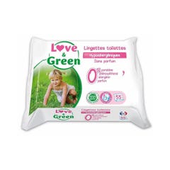Love&Green Ipoallergenico 55 Salviette senza Profumo Profumo