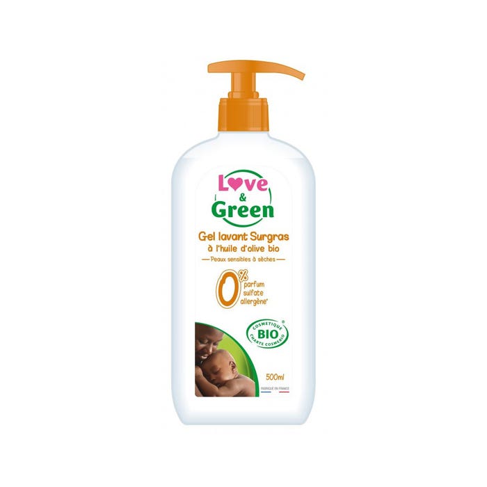 Gel detergente supergrasso per pelle secca e sensibile 500ml Pelle Sensibile e secca Love&Green