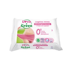 Love&Green Igiene intima 20 Salviette lenitive calmante