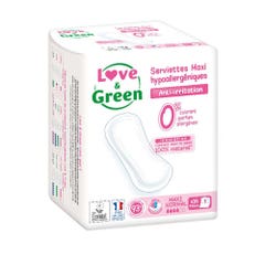 Love&Green Anti-Irritations Assorbenti ipoallergenici con ali - Flusso normale - 14pz 16 Serviettes