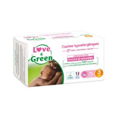 Love&Green Pannolini ipoallergenici - Taglia 3 da 4 a 9 kg x52