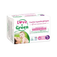 Love&Green Pannolini ipoallergenici Taglia 4+ da 9 a 20 kg x42