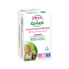 Love&Green Mutandine ipoallergeniche Taglia 5 Junior da 12 a 18 kg x18