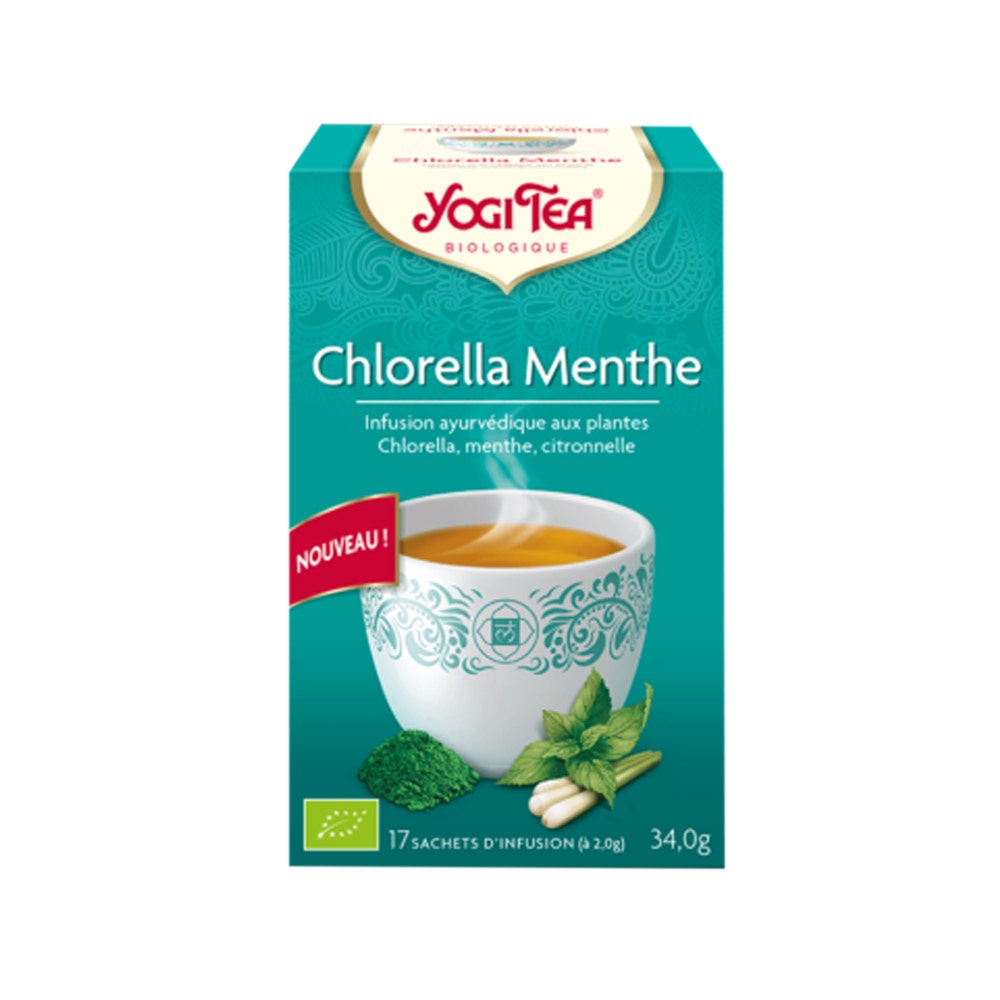 Yogi Tea Clorella Menta 17 bustine di infusione biologica Ayurveda