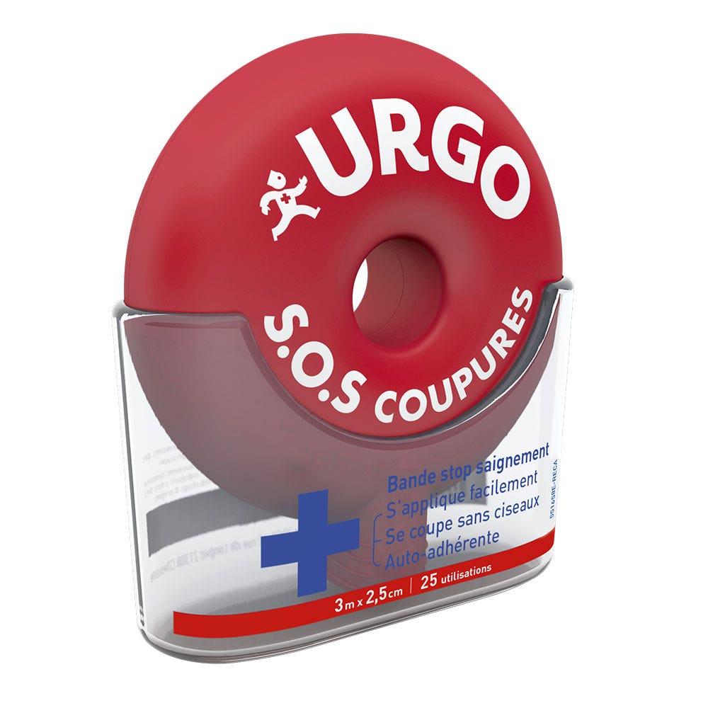 Urgo Sos Coupures Bendaggi Stop Saignement 3M x 2,5 cm