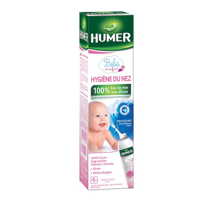 Spray per il lavaggio del naso per neonati e bambini 150 ml Humer