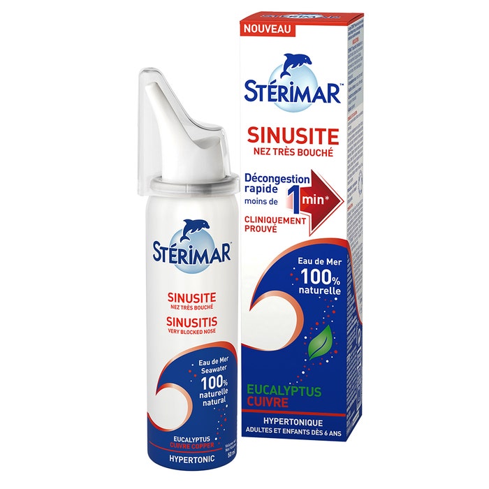 Spray per sinusite Naso molto chiuso Eucalipto/rame 50ml Sterimar