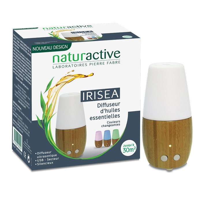Irisa - Diffusore di oli essenziali dal colore variabile 40 ml Naturactive