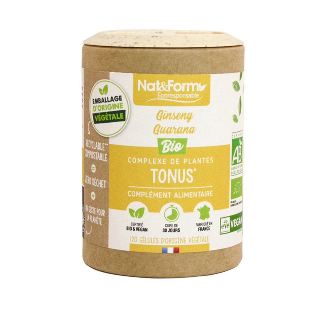Nat&Form Tonus - Ginseng biologico 120 capsule vegetali