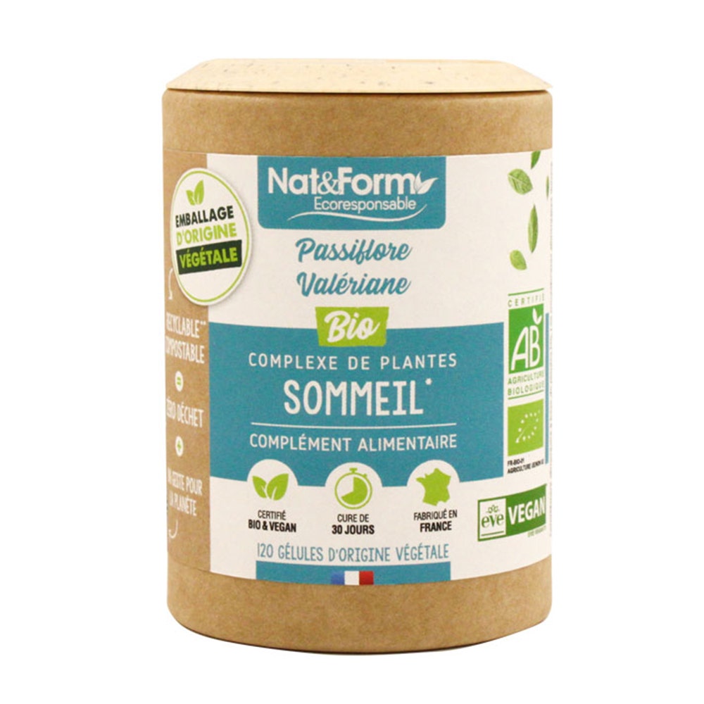 Nat&Form Sonno - Passiflora/Valeriana organica 120 capsule vegetali
