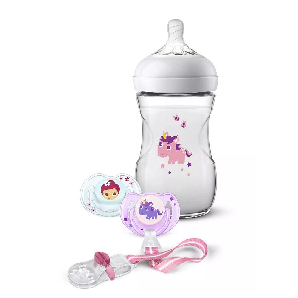 Avent Natural Response Kit bottiglia con manichino e clip per manichino