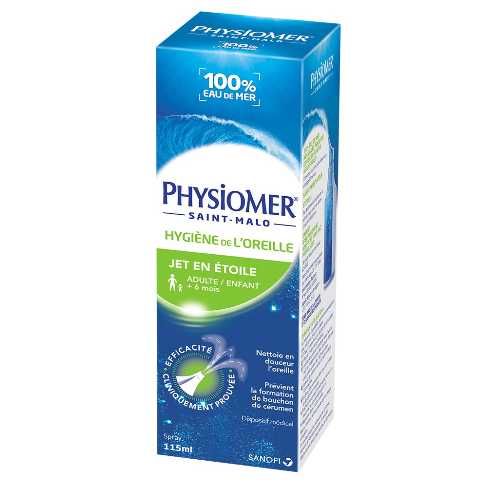 Physiomer Pulizia delle Orecchie Star Jet Adulti e Bambini 115 ml