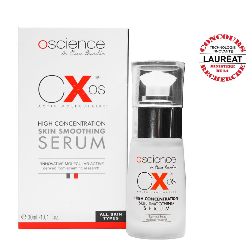 Oscience SIERO AD ALTA CONCENTRAZIONE PER LISCIARE LA PELLE Giorno e Notte pour tous i tipi di pelle con il brevetto CXOS 30ml