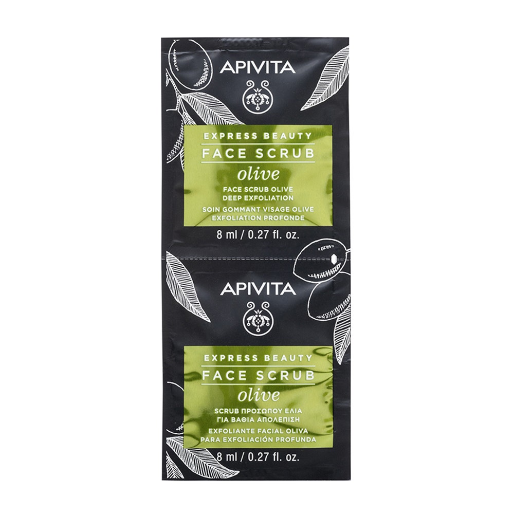 Apivita Express Beauty Esfoliante viso a esfoliazione profonda all'oliva 2 x 8 ml