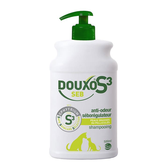Shampoo antiodore e seboregolatore 500ml Douxo S3 Seb pelle grassa o forfora Ceva