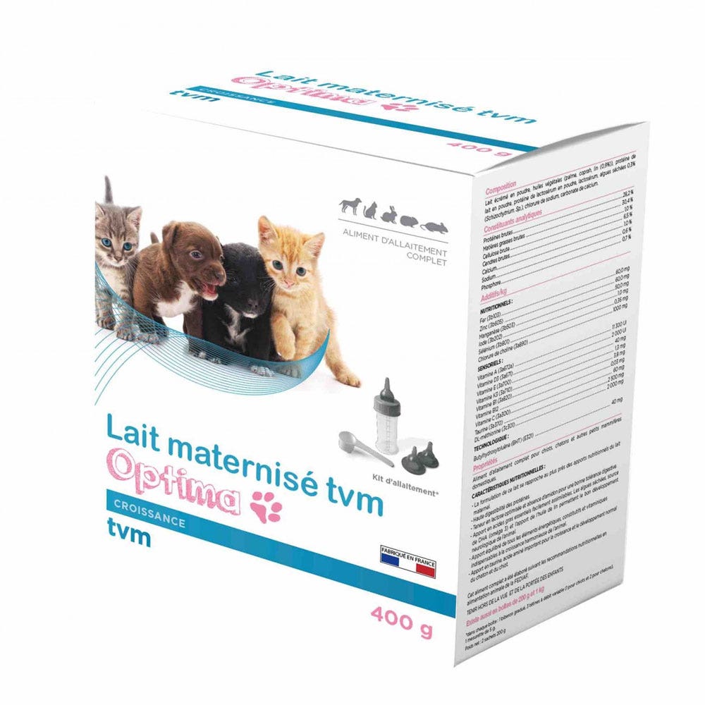 TVM Optima Latte artificiale per animali Crescita 400g