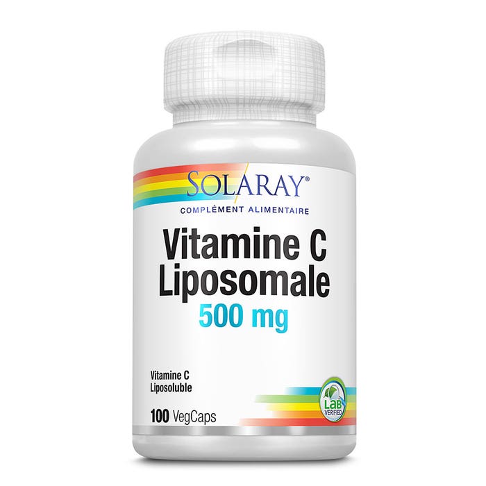 Vitamine C liposomiali 500 mg 100 capsule vegetali Solaray