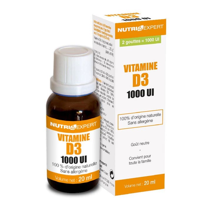 Vitamine D3 1000IU 20ml Nutri Expert